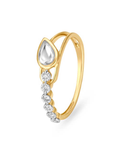 

Mia by Tanishq 14KT Gold Ring for Women with Pear-Cut Diamond