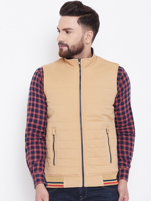 

Canary London Men Khaki Solid Padded Jacket
