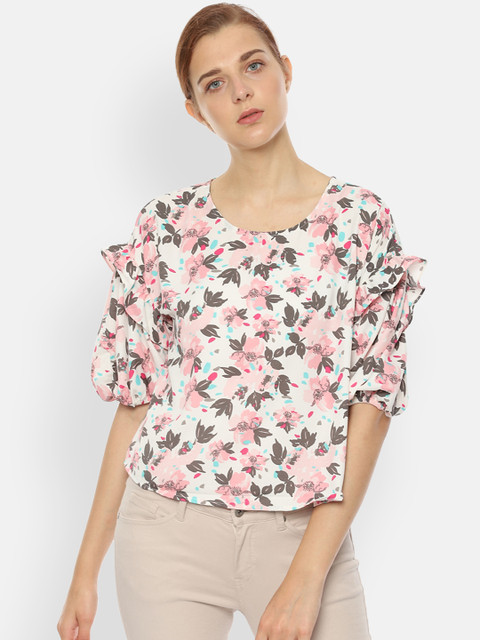

Van Heusen Woman Multicoloured Printed A-Line Top, Multi