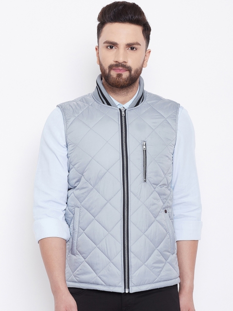 

Canary London Men Grey Solid Puffer Jacket