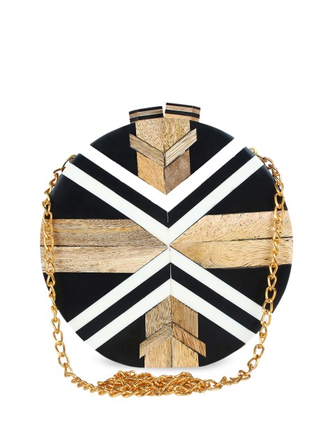 

Anekaant Black & White Printed Clutch