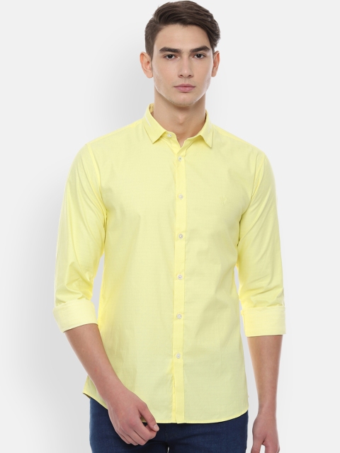 

Allen Solly Men Yellow Slim Fit Self Design Casual Shirt