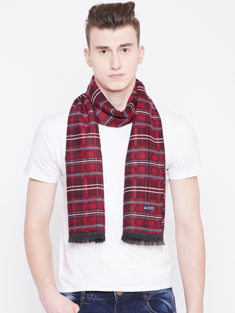 

Alvaro Castagnino Men Maroon & Red Checked Muffler
