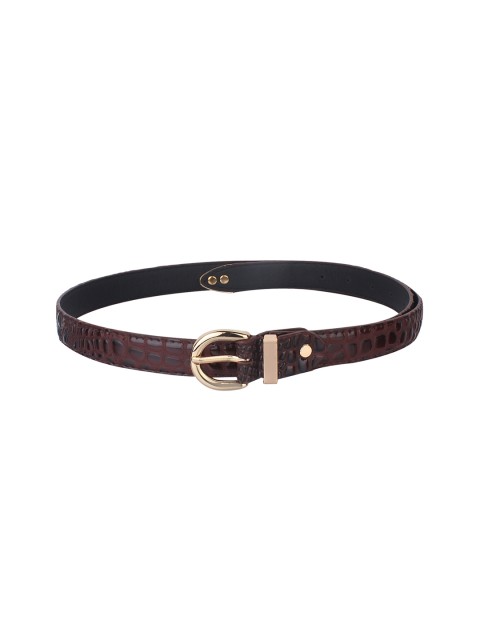 

Swiss Design Women Brown Textured Belt