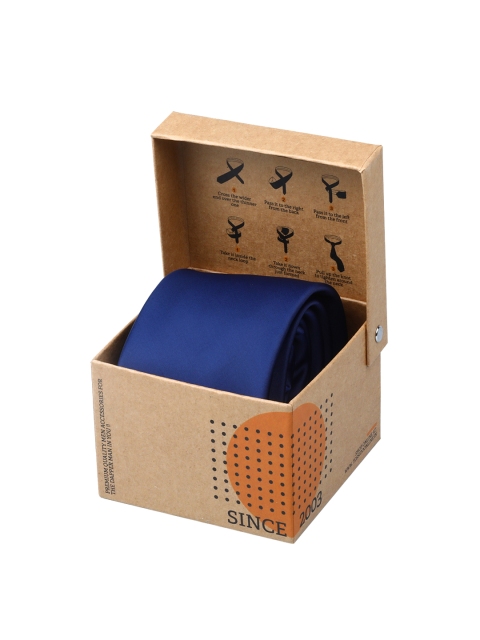 

Tossido Blue Solid Broad Tie