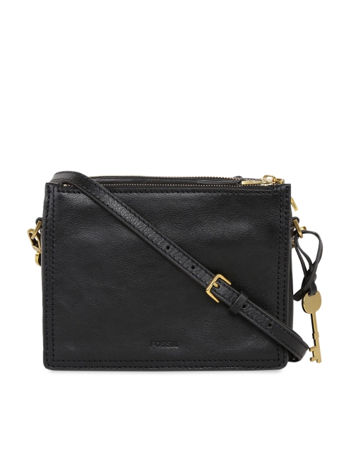 

Fossil Black Solid Sling Bag