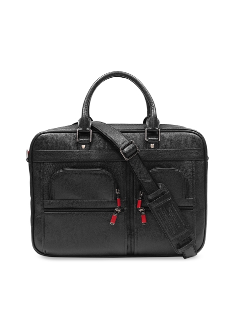 

Da Milano Unisex Black & Black Solid Laptop Bag