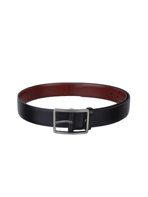 

Swiss Design Men Black Solid Leather Belt