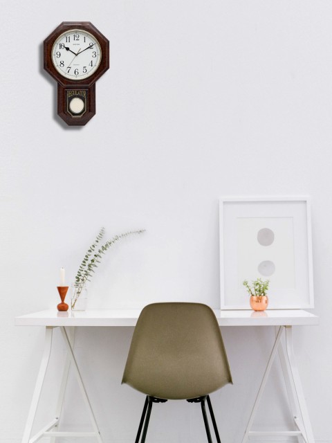

Rhythm White Geometric Solid Analogue Wall Clock