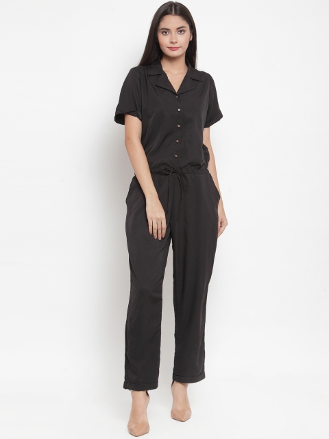

Color Cocktail Women Black Solid Basic Jumpsuit