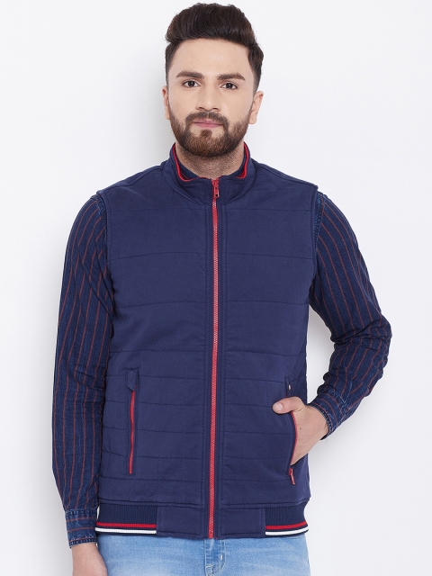 

Canary London Men Navy Blue Solid Padded Jacket