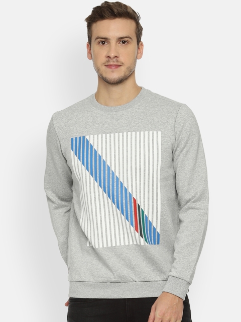 

Allen Solly Sport Men Grey Striped Sweatshirt