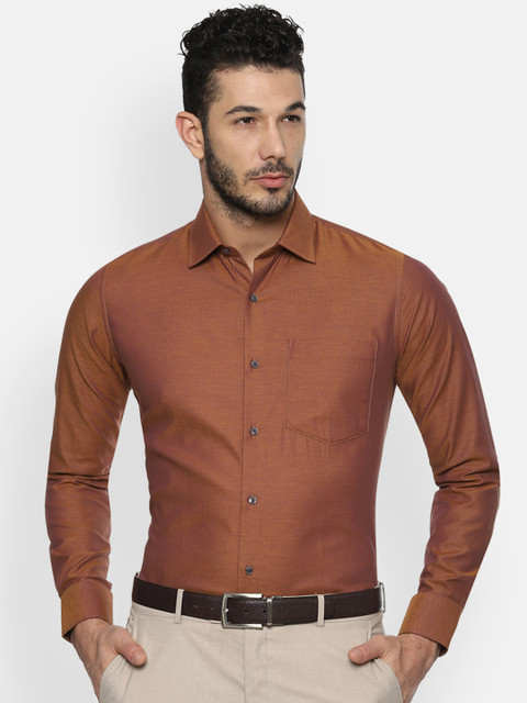 

Van Heusen Men Brown Slim Fit Solid Formal Shirt