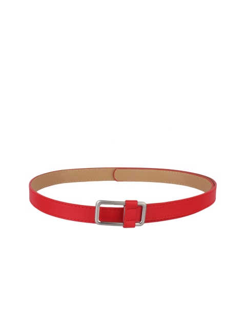 

Swiss Design Women Red Leather Solid Belt