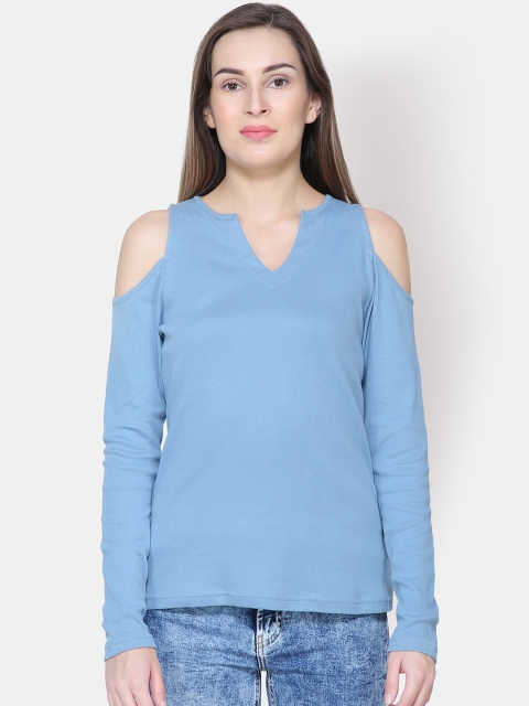 

Yaadleen Women Blue Solid Top