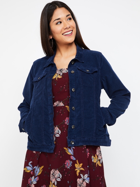 

Fame Forever by Lifestyle Women Blue Solid Jacket