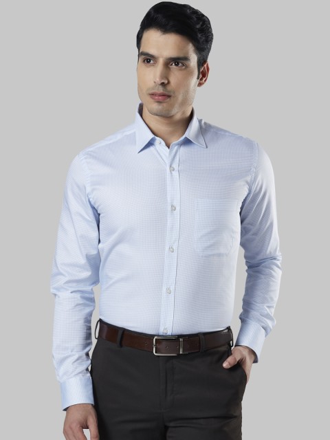 

Raymond Men Blue Regular Fit Checked Formal Shirt
