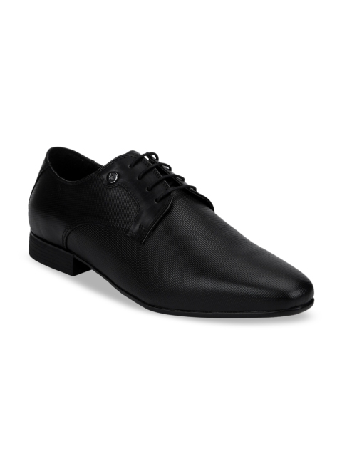 

Red Tape Men Black Textured Leather Formal Derbys