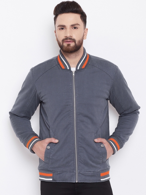 Canary London Men Grey Solid Bomber