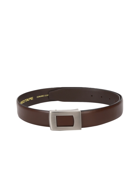 

Red Tape Men Brown Textured Leather Belt