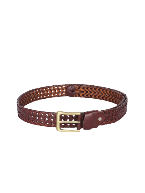 

Swiss Design Men Brown Solid Leather Belt