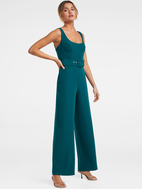 

Forever New Women Teal Blue Solid Basic Jumpsuit