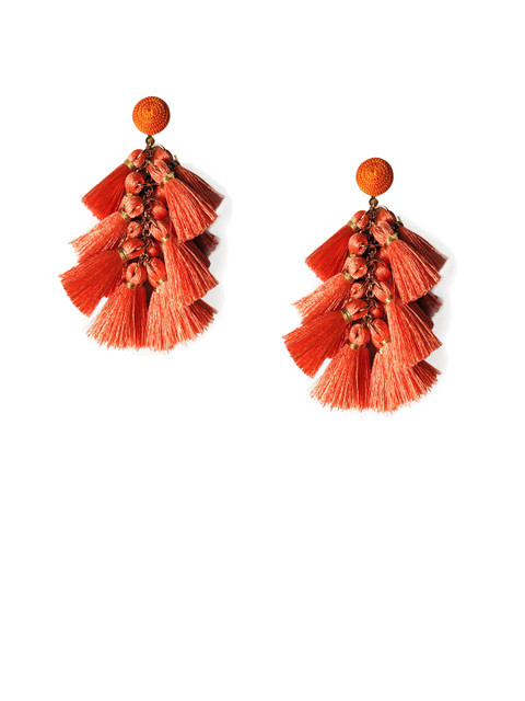 

Foxy Sperks Orange Contemporary Drop Earrings