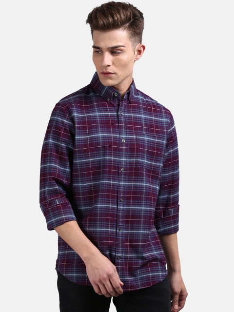 

GAP Purple & Blue Pattern Oxford Shirt In Stretch