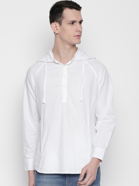 

Urban Ranger by pantaloons Men White Slim Fit Printed Casual Shirt