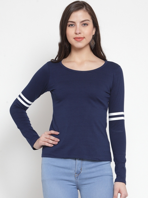 

Everlush Women Navy Blue Solid Top