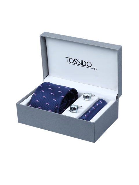 

Tossido Men Blue & Purple Accessory Gift Set