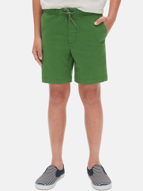 

GAP Boys Green Solid Everyday Pull-On Shorts