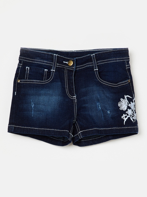 

Fame Forever by Lifestyle Girls Blue Washed Regular Fit Denim Shorts