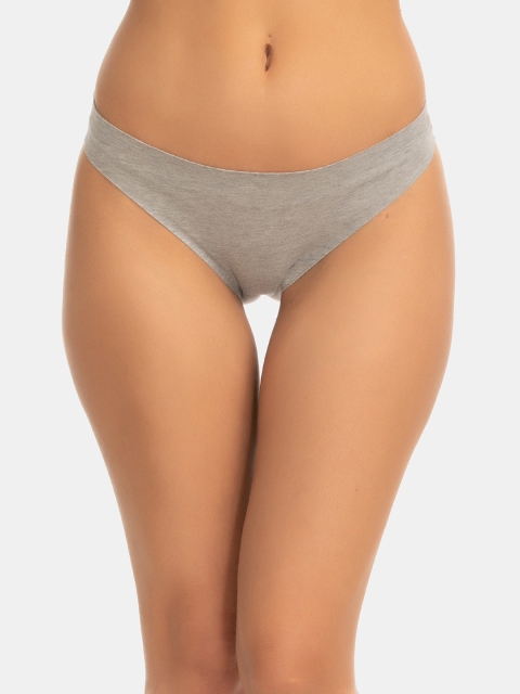 

Zivame Women Grey Solid Bikini Briefs ZI2302FASHAGREY