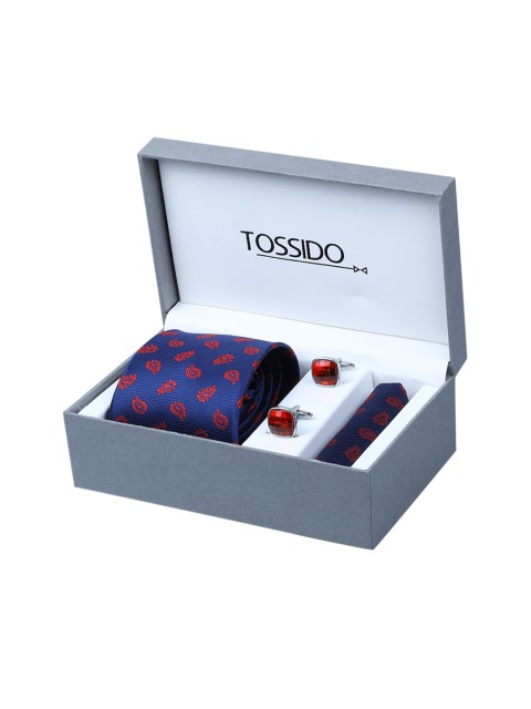 

Tossido Men Blue & Red Accessory Gift Set