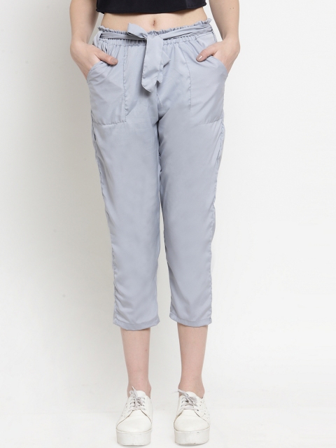 

J Style Women Grey Solid Slim Fit Capris