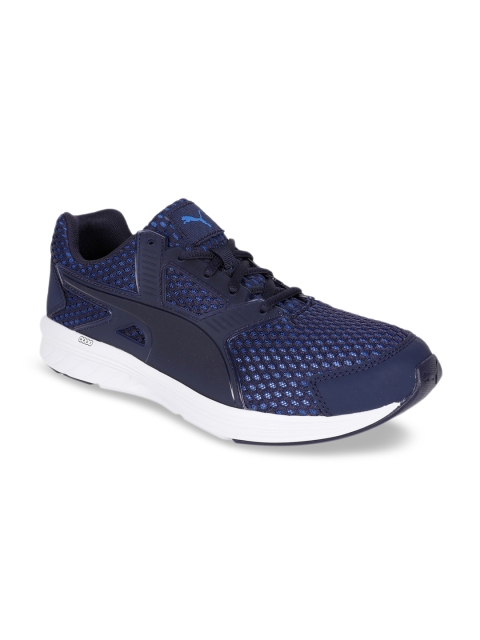 

Puma Unisex Blue Mesh NRGY Driver Peacoat Running Shoes 19055803