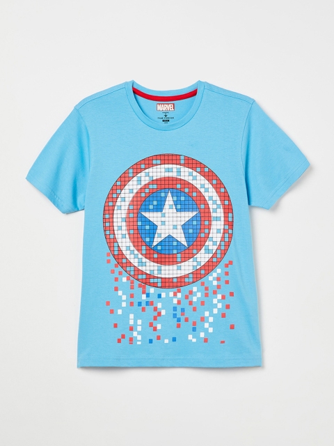 

Fame Forever by Lifestyle Boys Blue Printed Round Neck T-shirt