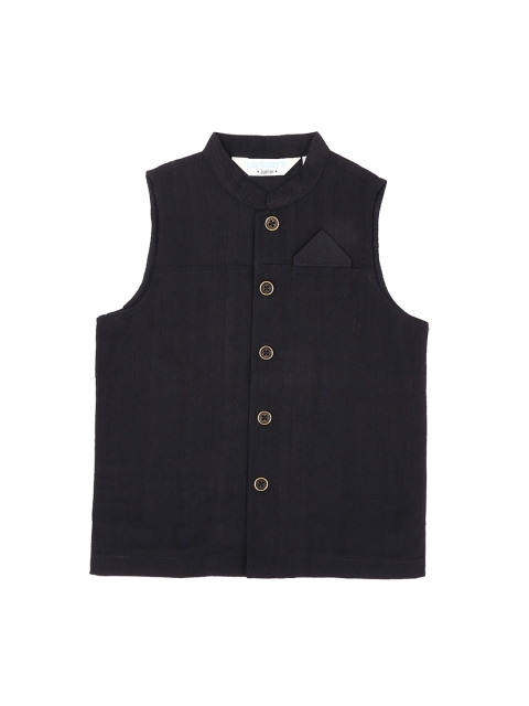 

Pantaloons Junior Boys Black Solid Waistcoat