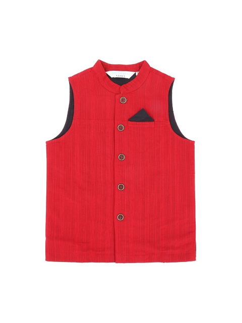 

Pantaloons Junior Boys Maroon Solid Waistcoat