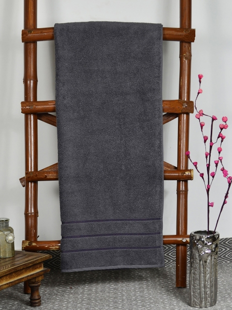 

Avira Home Charcoal Grey Solid 580 GSM Cotton Bath Towel