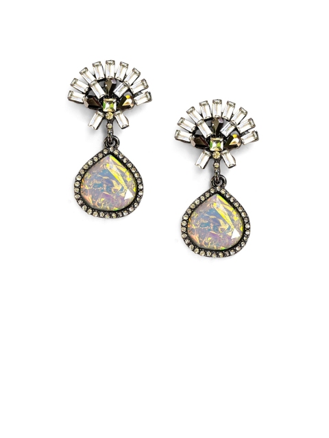 

Foxy Sperks White & Gold-Plated Classic Drop Earrings