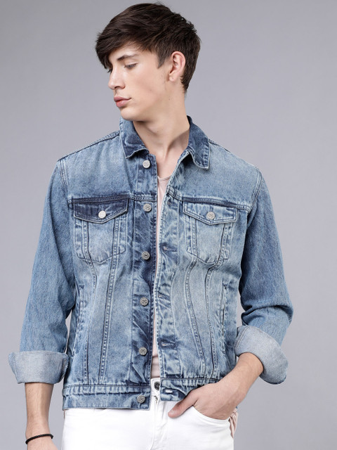 

Ecko Unltd Men Blue Solid Jacket