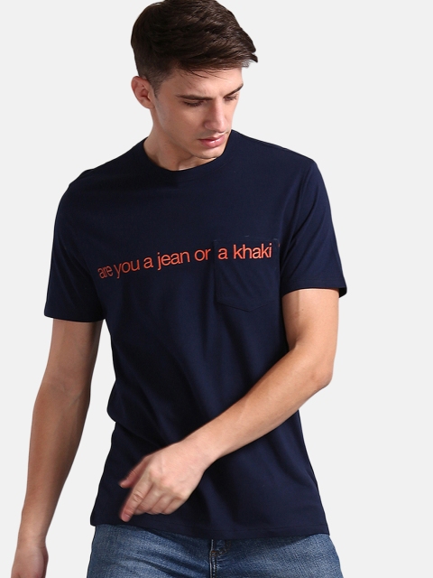 

GAP Men Blue Printed Vintage 50TH 1969 Round Neck T-shirt