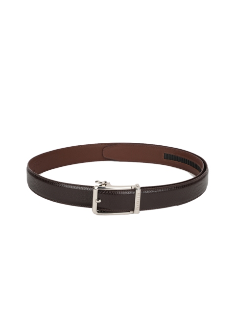 

Van Heusen Men Brown Textured Leather Belt