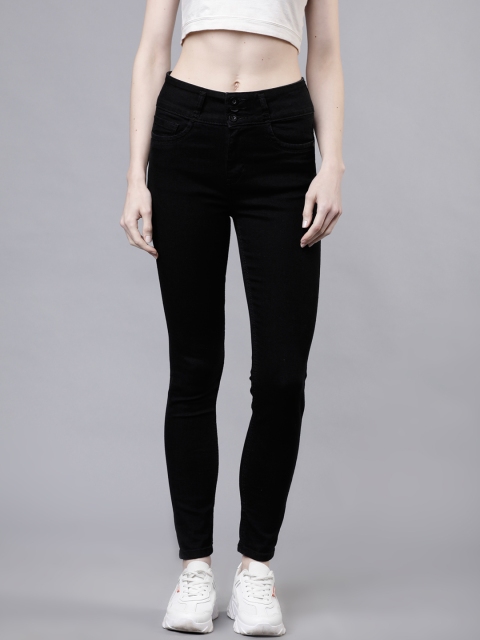 

Tokyo Talkies Women Black Super Skinny Fit Mid-Rise Clean Look Stretchable Jeans