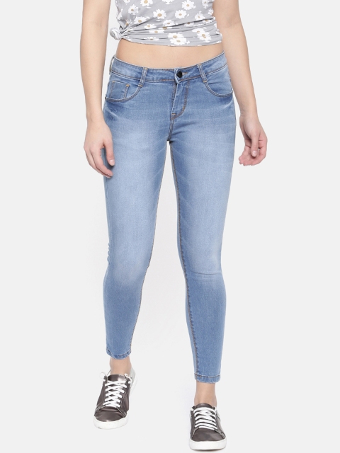 

ZHEIA Women Blue Skinny Fit Mid-Rise Clean Look Stretchable Jeans