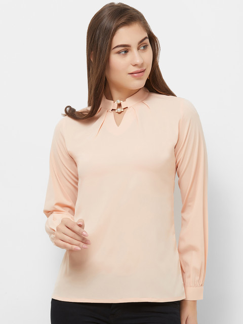 

Soie Women Peach-Coloured Solid Top