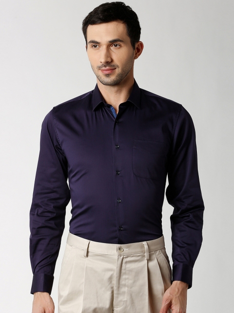 

Peter England Men Dark Purple Slim Fit Solid Formal Shirt