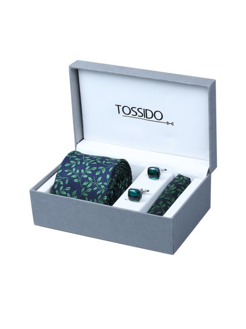 

Tossido Men Blue & Green Accessory Gift Set